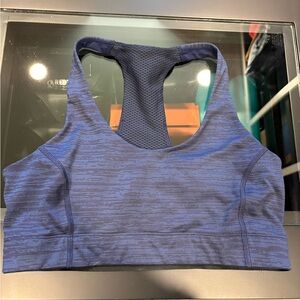 Outdoor Voices Blue Patterned Sports Bra